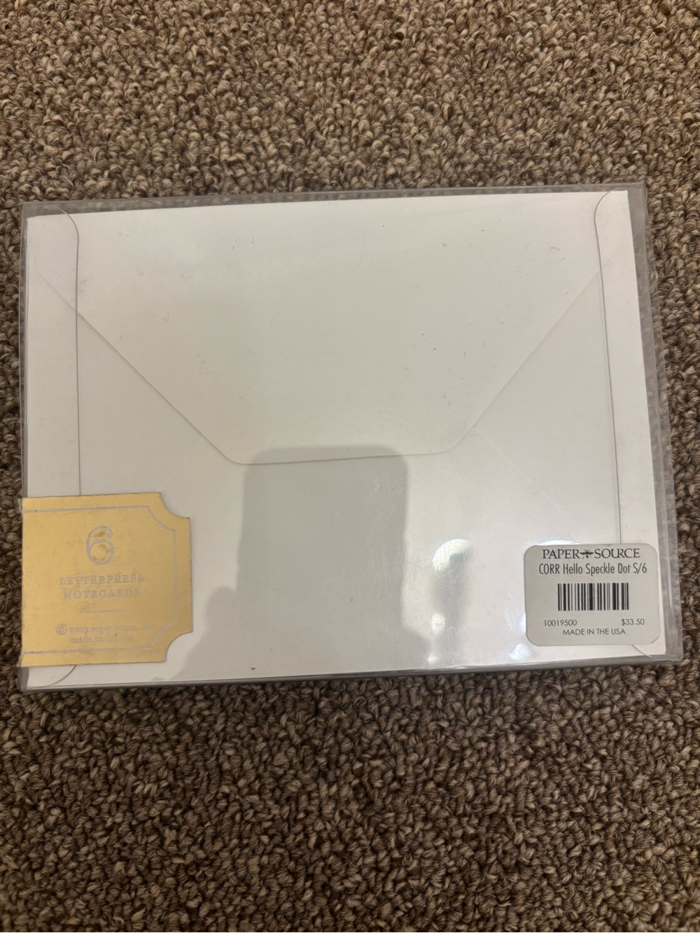 Hello Note Card Set with Gold Accent - Picture 3 of 4